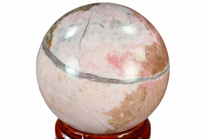 Polished Rhodonite Sphere - India #116164